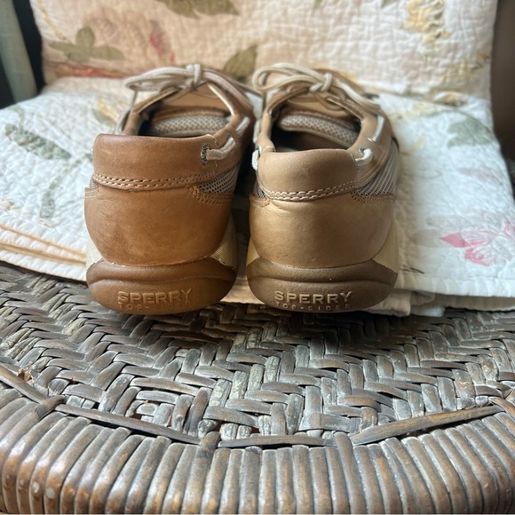 Sperry leather with canvas accents women’s boat shoes size 7.5 - Picture 2 of 5